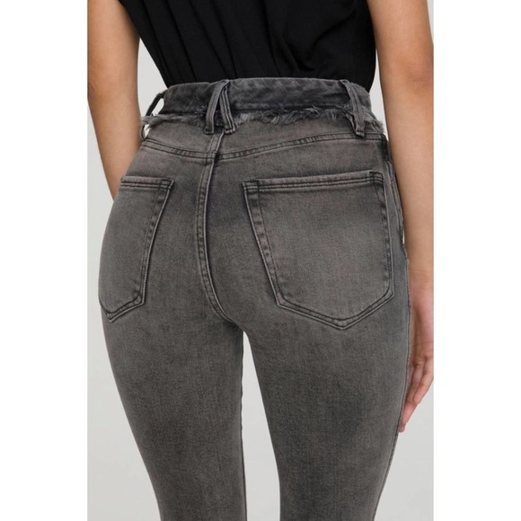 Good American Good Curve Frayed Ankle Skinny Jeans Women’s 12/ 31 - Picture 3 of 10